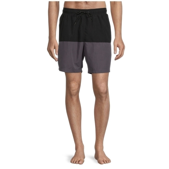 𝅺GEORGE Men's All Guy Shorts In Charcoal Sky/Black Soot Size Large 36-38 New - Picture 1 of 5